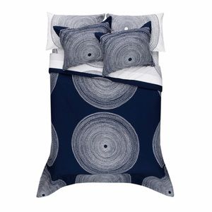 Marimekko Fokus Navy/White Duvet reversible